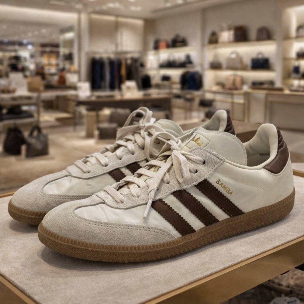 Adidas Originals Samba Off White Strata Gum Casual Shoes Comfort Old‎ Money 9.5